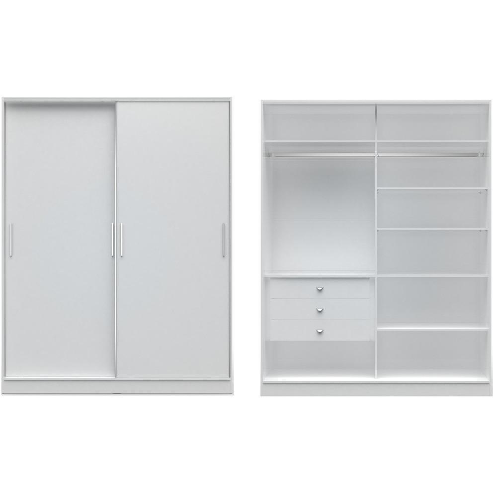 Chelsea 2.0 - 70.07 inch Wide Wardrobe with 3 Drawers and 2 Sliding Doors - living-essentials