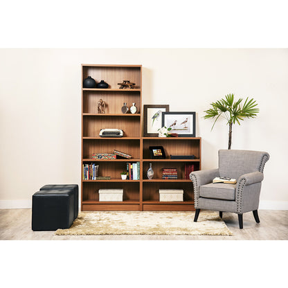 Greenwich 2 - Piece Bookcase 9 - Wide Shelves - living-essentials