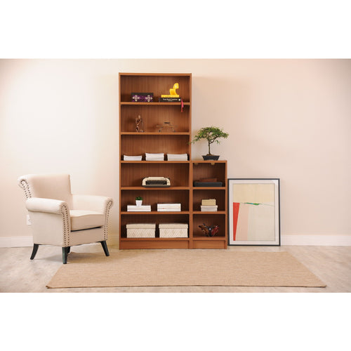 Greenwich 2 Piece Bookcase 9 Wide and Narrow Shelves - living-essentials