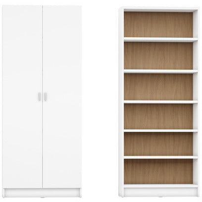 Greenwich 6- Shelf Wide Trente 2.0 Bookcase with Doors - living-essentials