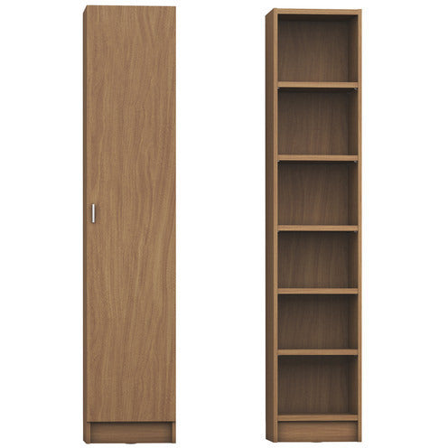 Greenwich 6 - Shelf Narrow Venti 2.0 Bookcase with Doors - living-essentials