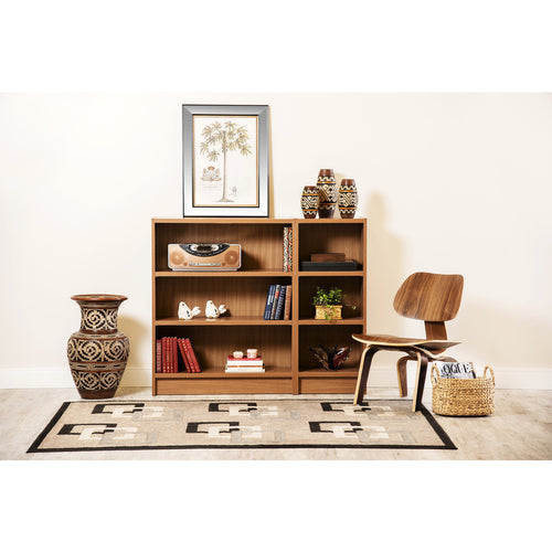 Greenwich 2 Piece Lower Bookcase with 6 Wide and Narrow Shelves - living-essentials