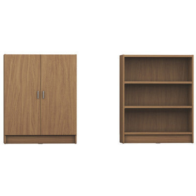 Greenwich 3 - Shelf Wide Grande 2.0 Bookcase with Doors - living-essentials