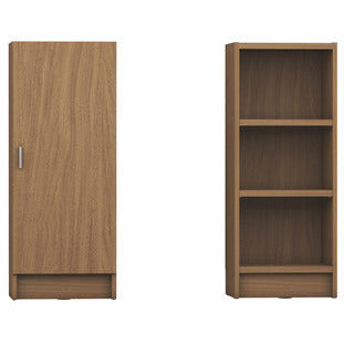 Greenwich 3 - Shelf Narrow Tall 2.0 Bookcase with Doors - living-essentials