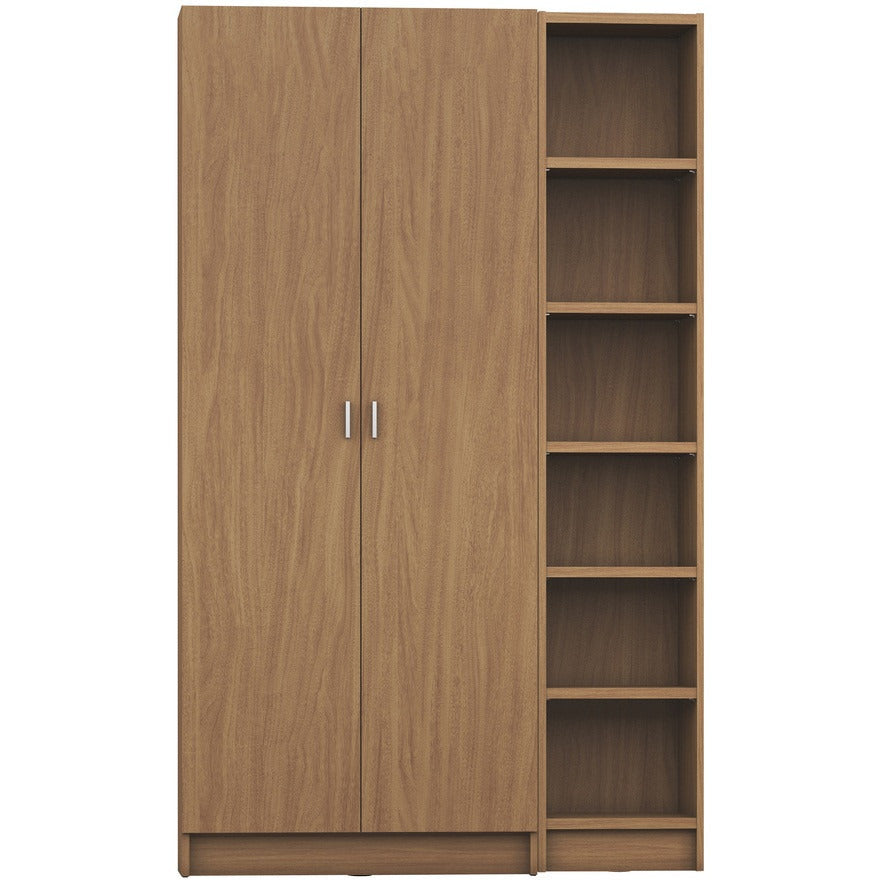 Greenwich 2 Piece Bookcase 12 Wide and Narrow Shelves with 2 Wide Doors - living-essentials