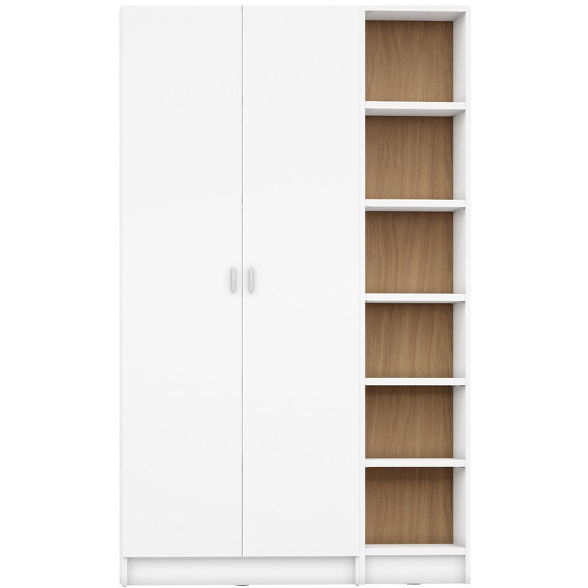 Greenwich 2 Piece Bookcase 12 Wide and Narrow Shelves with 2 Wide Doors - living-essentials