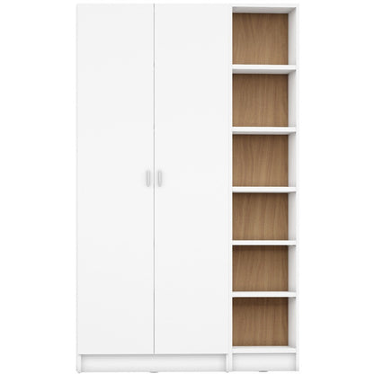 Greenwich 2 Piece Bookcase 12 Wide and Narrow Shelves with 2 Wide Doors - living-essentials