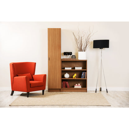 Greenwich 2 Piece Bookcase 9 Wide and Narrow Shelves with 1 Narrow Door - living-essentials