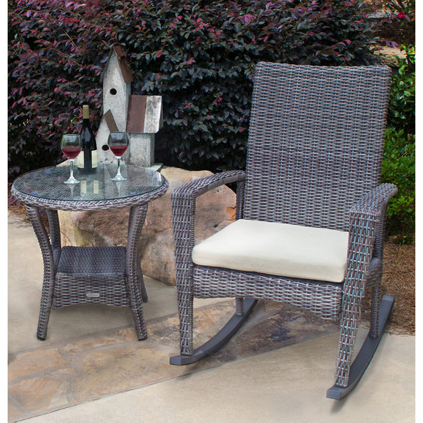 Bayview Driftwood Wicker Rocking Chair Set - living-essentials