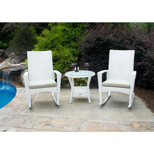 Bayview Magnolia Wicker Rocking Chair Set - living-essentials