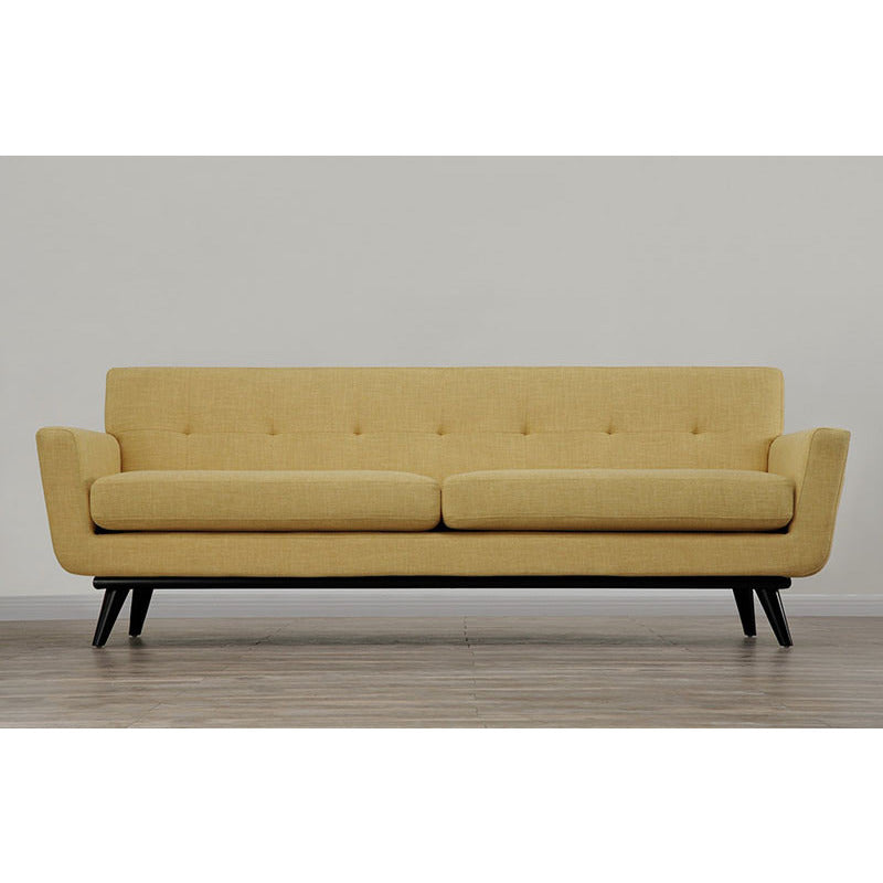 Queen Mary Mustard Yellow Linen Sofa - living-essentials