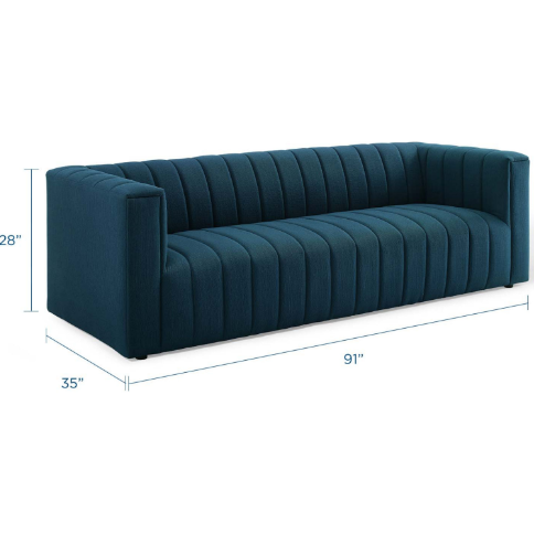 Regal Channel Tufted Upholstered Fabric Sofa - living-essentials