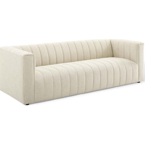 Regal Channel Tufted Upholstered Fabric Sofa - living-essentials