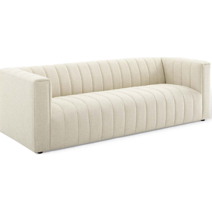 Regal Channel Tufted Upholstered Fabric Sofa - living-essentials