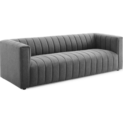 Regal Channel Tufted Upholstered Fabric Sofa - living-essentials