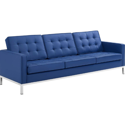 Liberty 3 Piece Tufted Upholstered Faux Leather Set - living-essentials