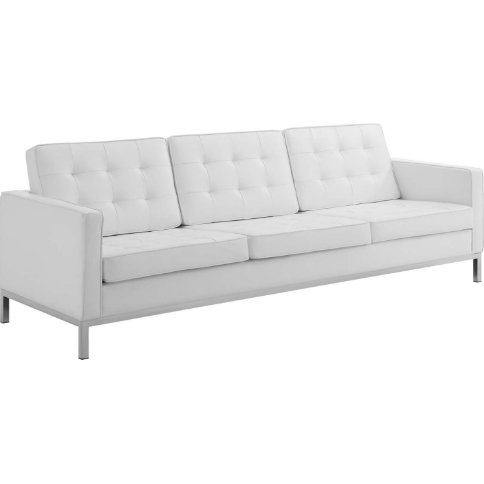 Leisure Tufted Upholstered Faux Leather Sofa and Loveseat Set - living-essentials