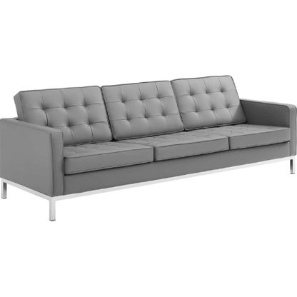 Leisure Tufted Upholstered Faux Leather Sofa and Loveseat Set - living-essentials