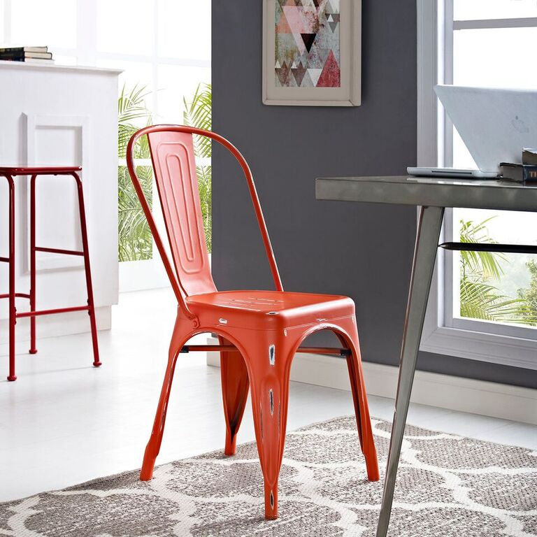 Tolix Style Vintage Distressed Dining Side Chair - living-essentials