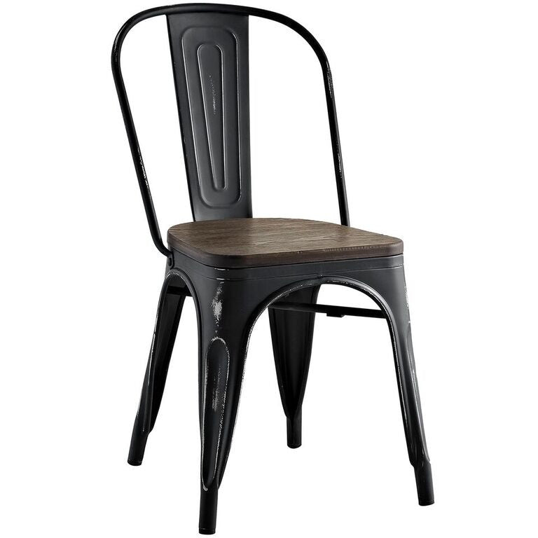 Tolix Style Bamboo Dining Side Chair - living-essentials