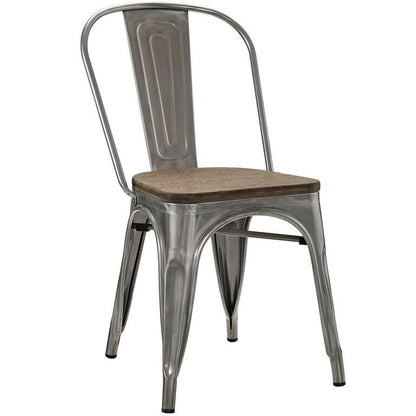 Tolix Style Bamboo Dining Side Chair - living-essentials