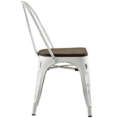 Tolix Style Bamboo Dining Side Chair - living-essentials