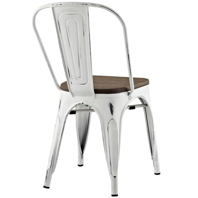 Tolix Style Bamboo Dining Side Chair - living-essentials