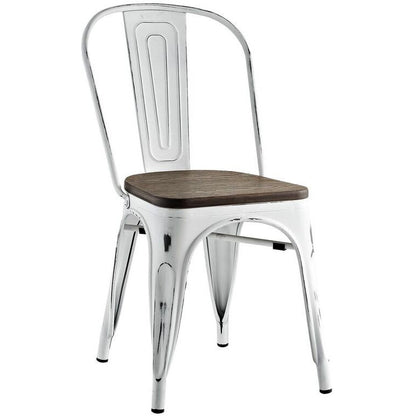 Tolix Style Bamboo Dining Side Chair - living-essentials