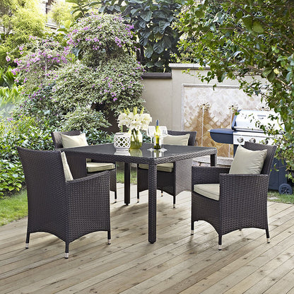 Berkeley 5 Piece Outdoor Patio Dining Set - living-essentials