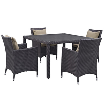 Berkeley 5 Piece Outdoor Patio Dining Set - living-essentials
