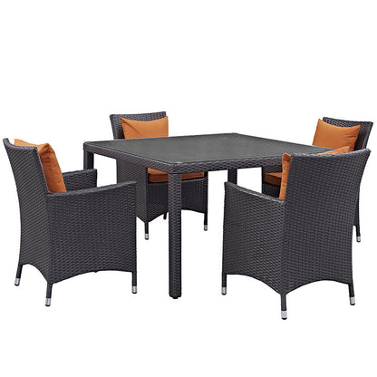 Berkeley 5 Piece Outdoor Patio Dining Set - living-essentials