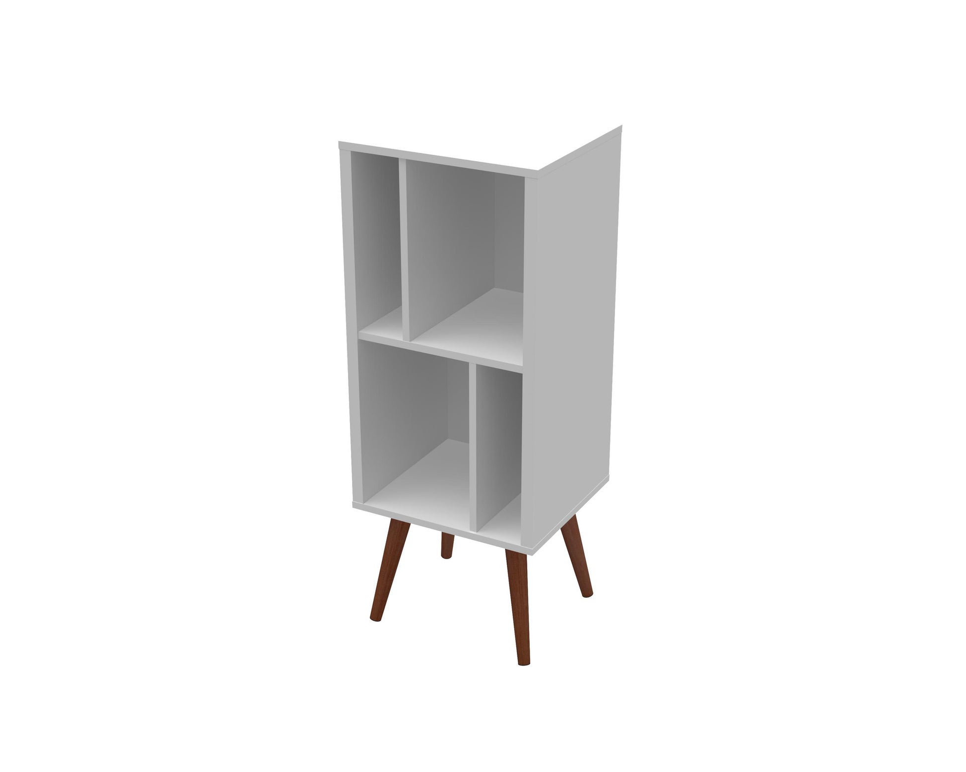 Chubby Medium White Satin Bookcase - living-essentials