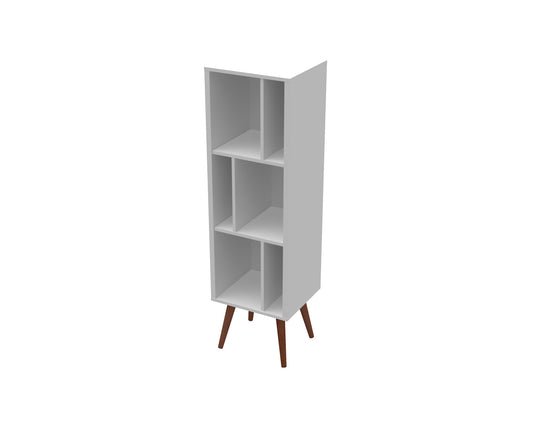 Chubby Large White Satin Bookcase - living-essentials