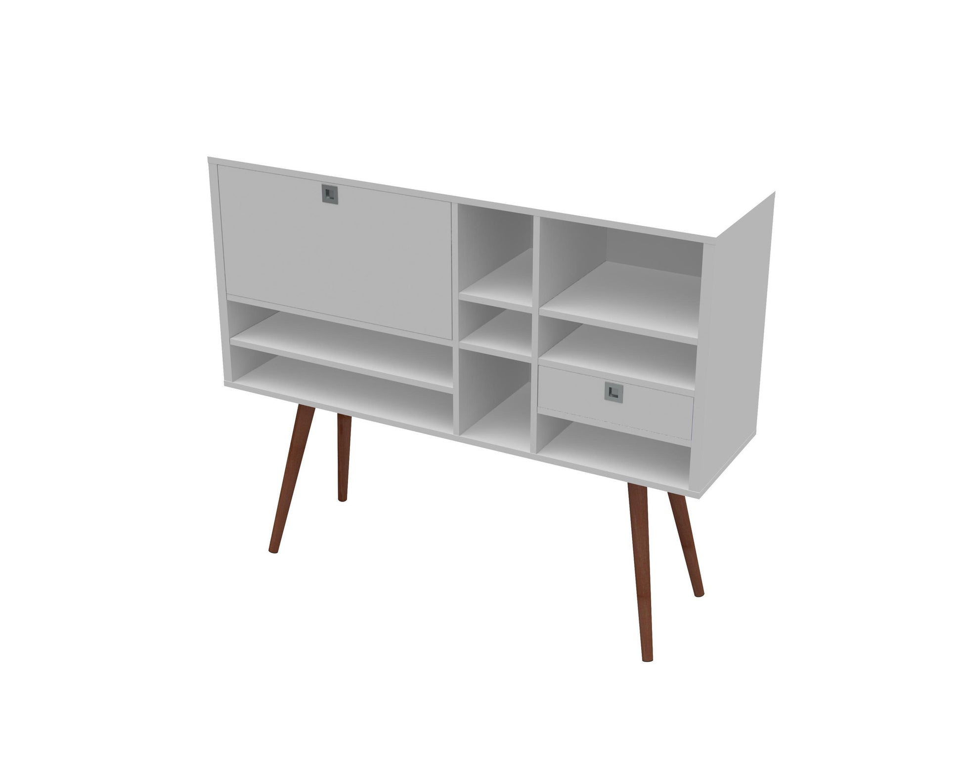 Chubby White Satin Console Table - living-essentials