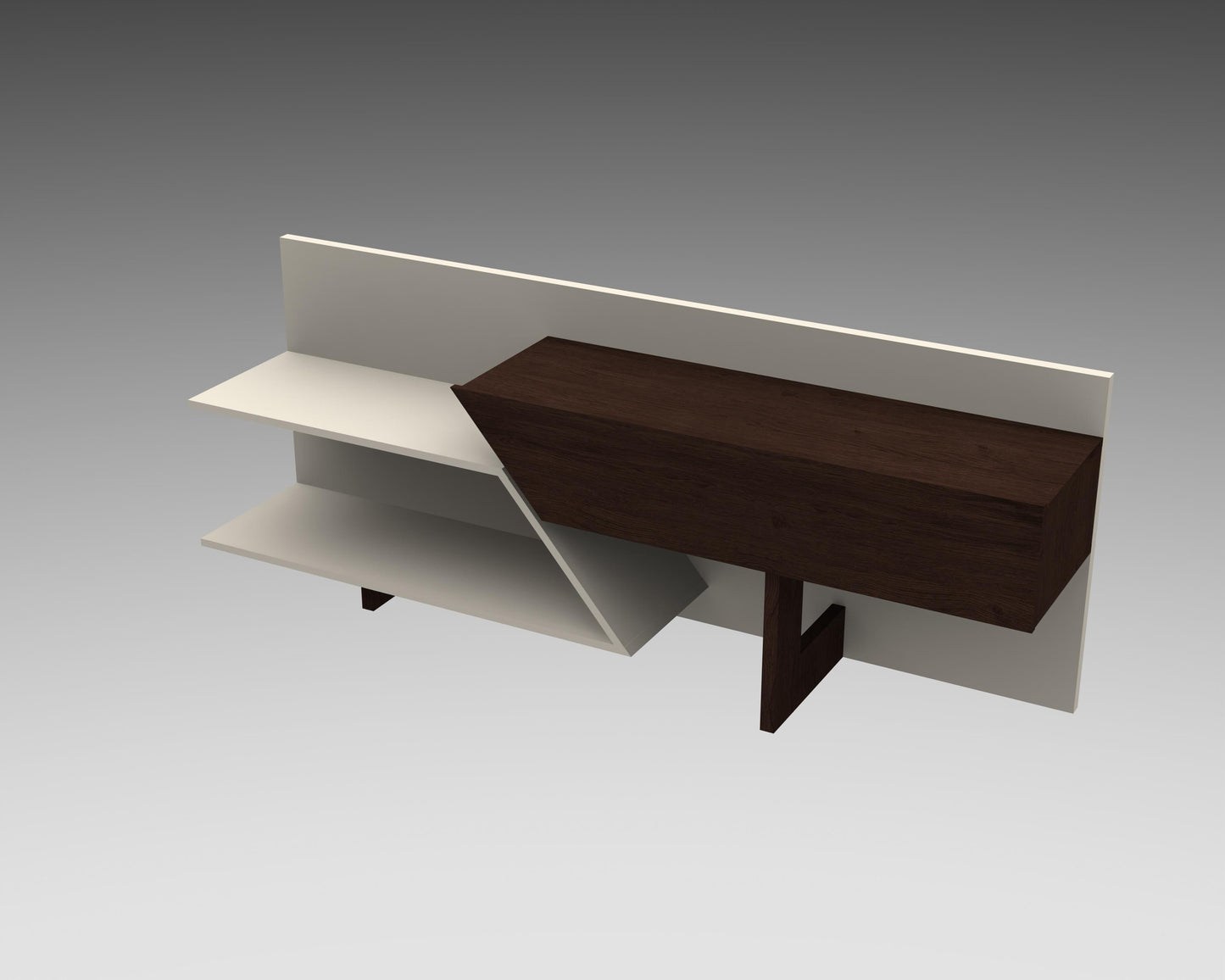 Philadelphia Espresso/Off White TV Cabinet - living-essentials