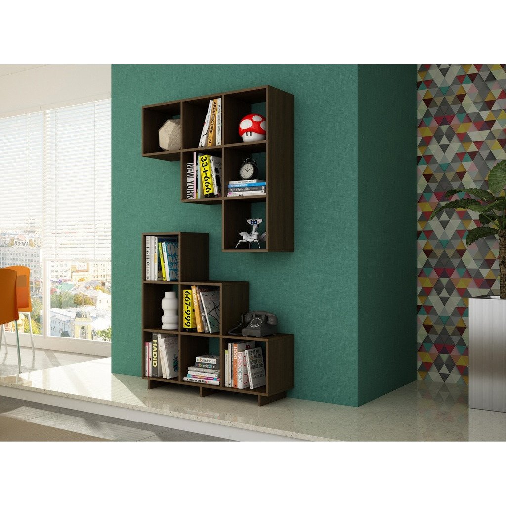 Cascavel Stair Cubby with 6 Cube Shelves. Set of 2 - living-essentials