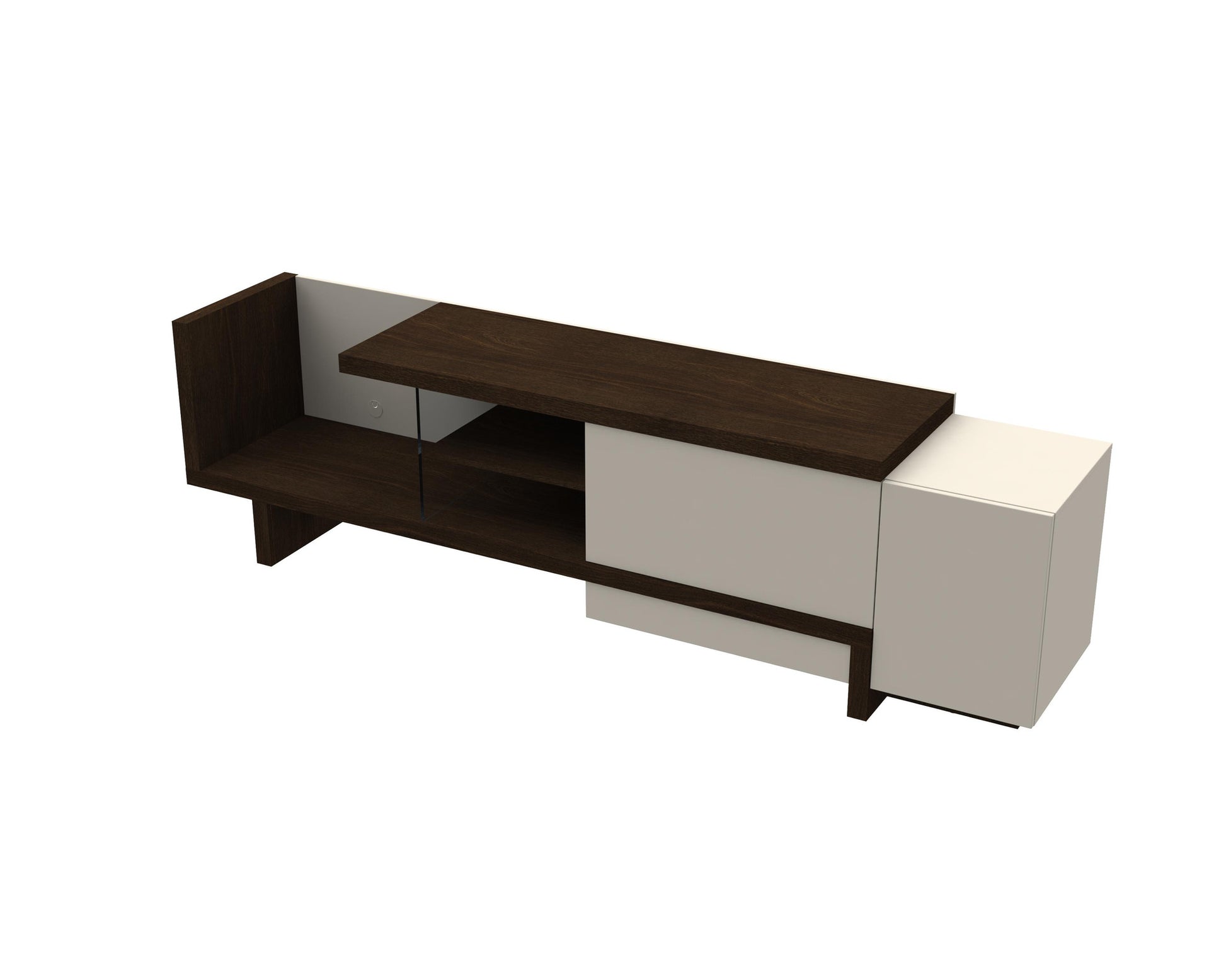 Metro Wenge/Off White TV Cabinet - living-essentials