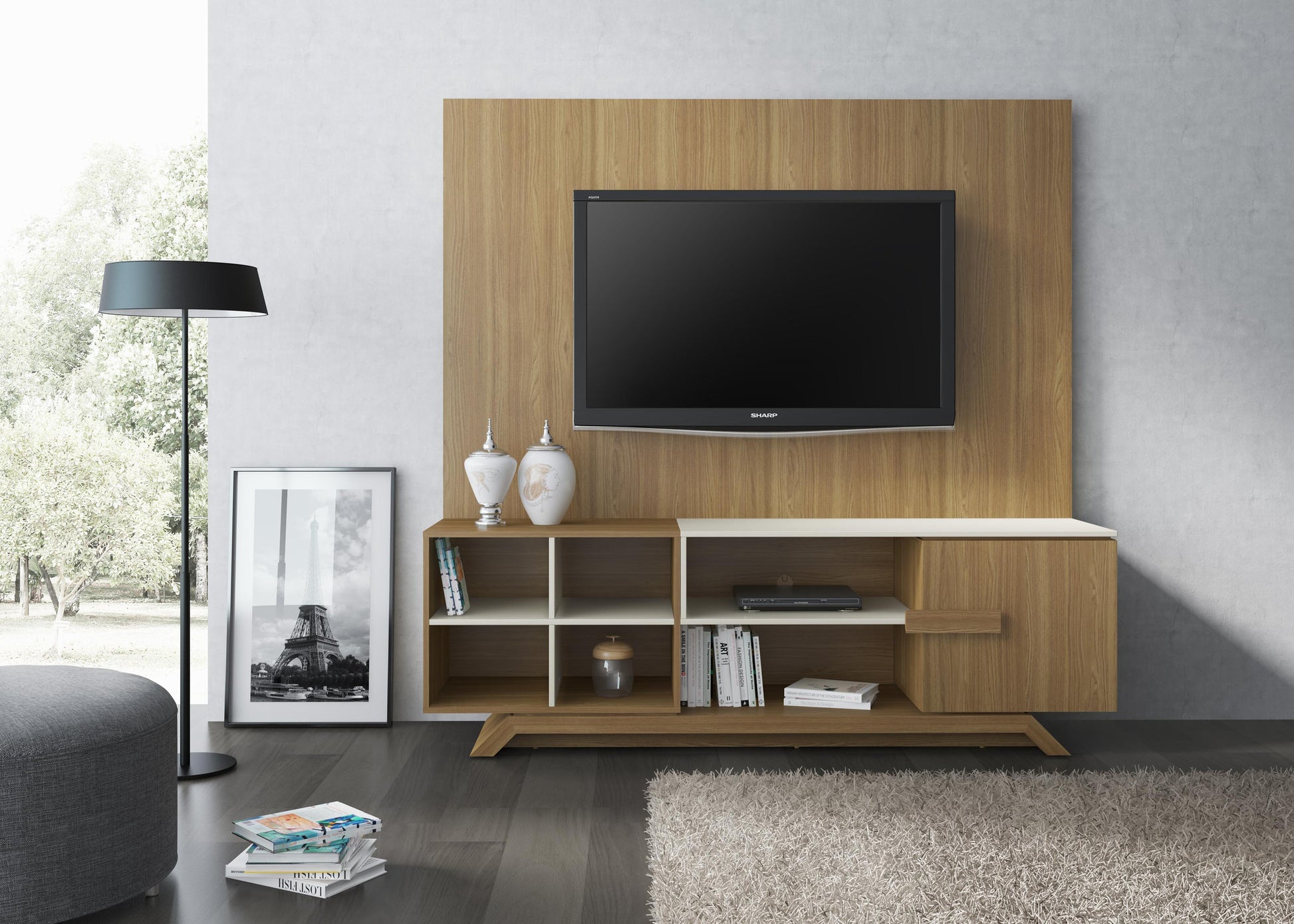 Ellen Oak Hanover/Caramel Fendi TV Cabinet - living-essentials