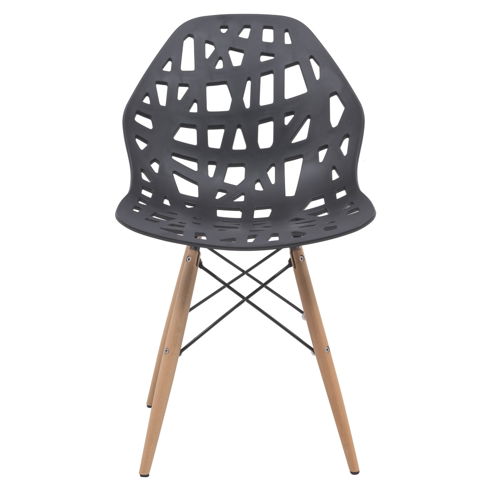 Akira Black Chair with Dowel Legs - living-essentials