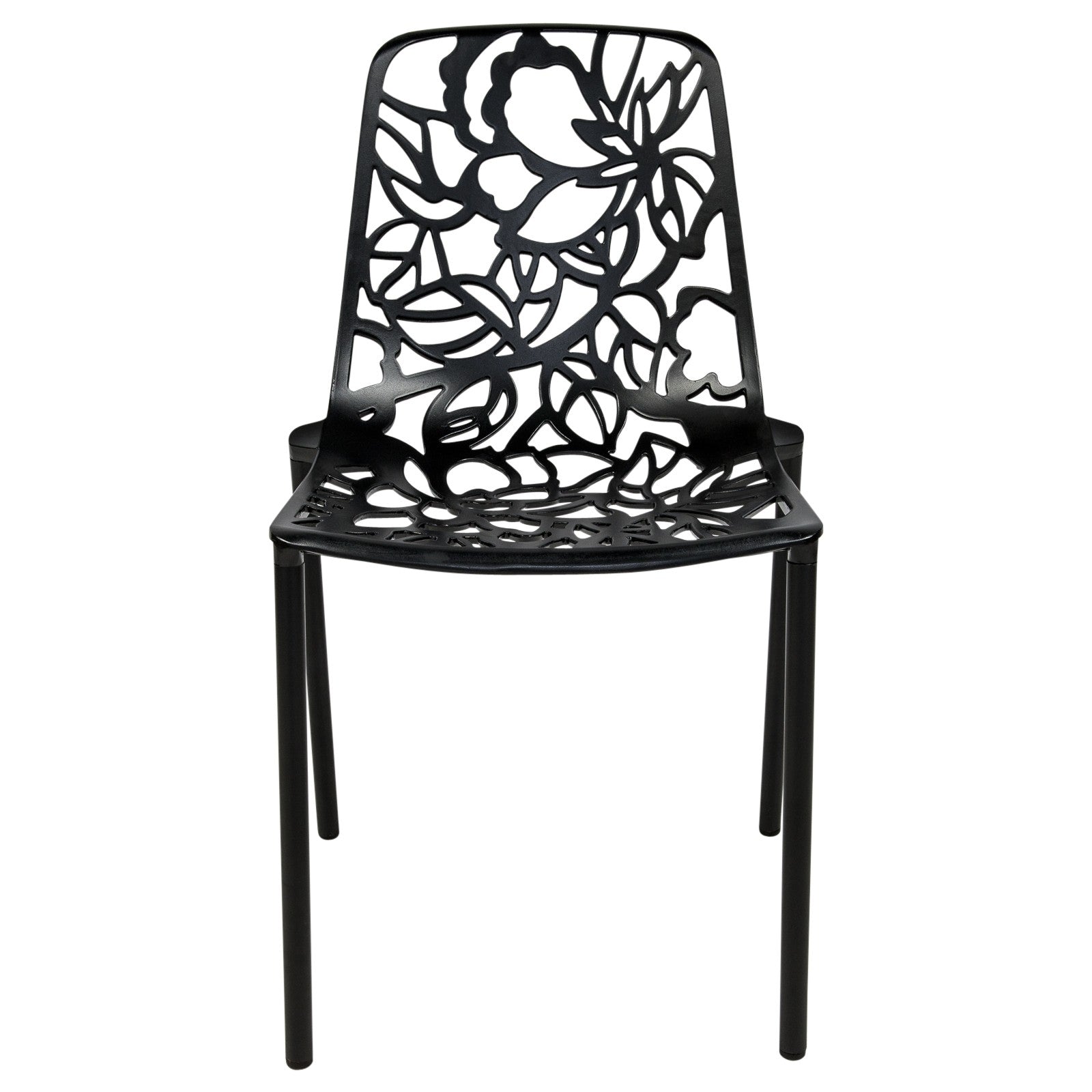 Desire Black Aluminum Side Chair - living-essentials