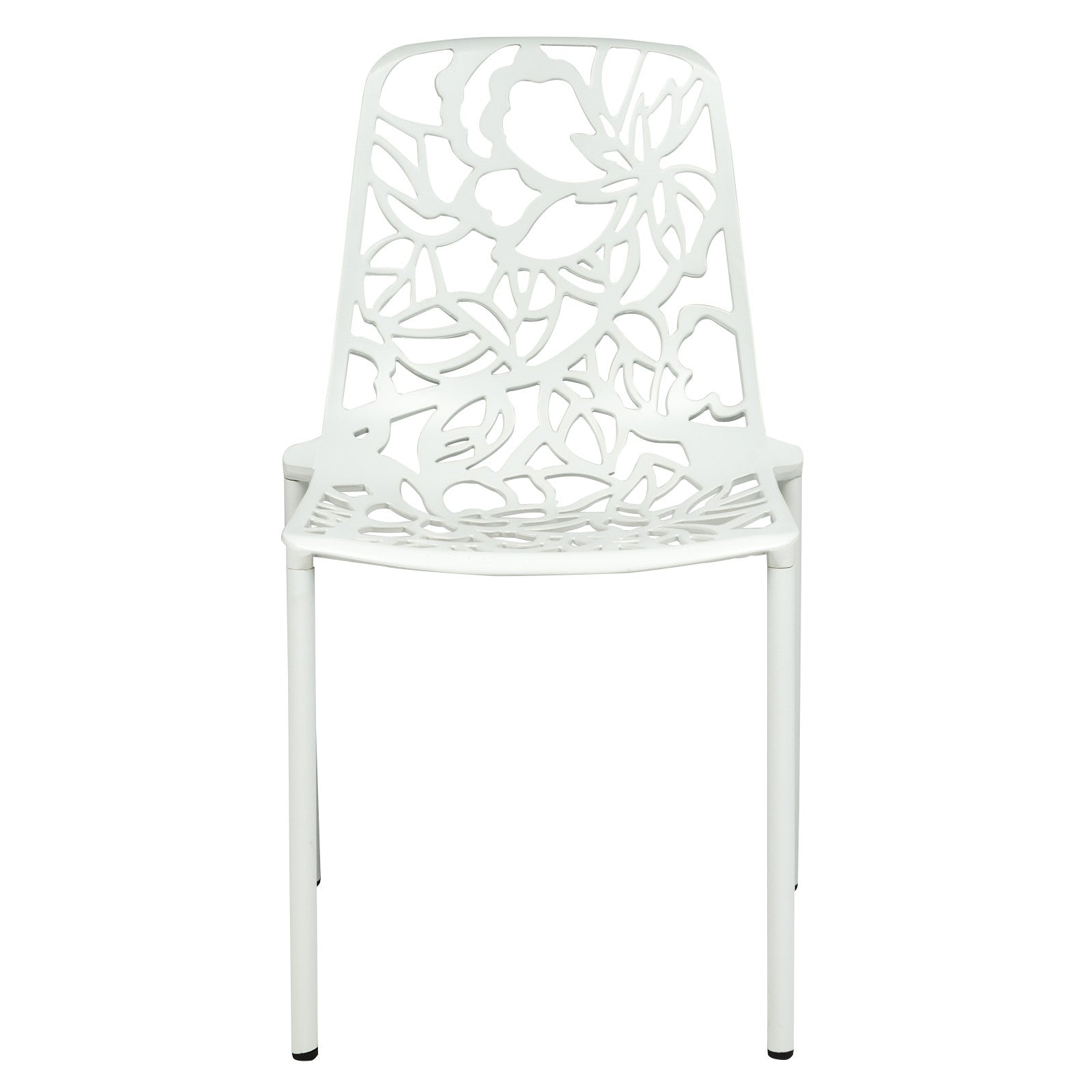 Desire White Aluminum Side Chair - living-essentials