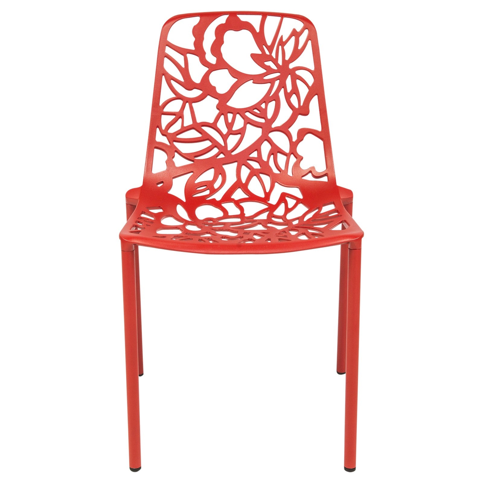 Desire Red Aluminum Side Chair - living-essentials