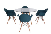 Eiffel Round Glass Top Dining Table - living-essentials