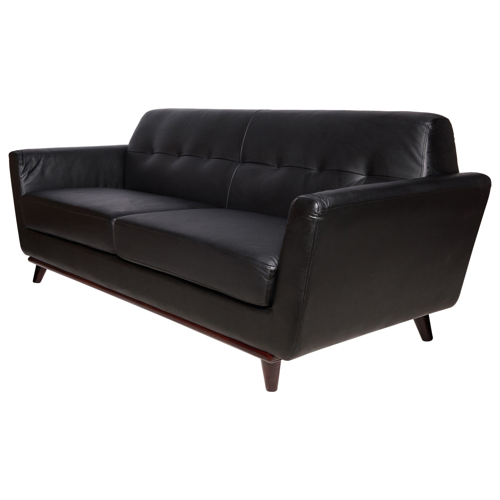 Luca Black Leather Sofa - living-essentials