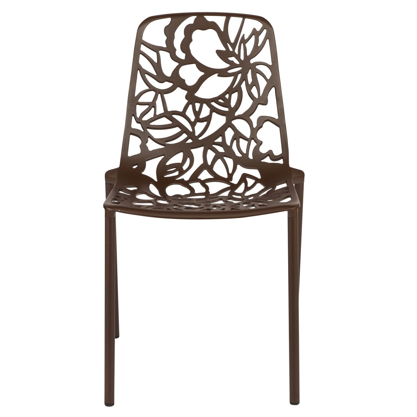 Desire Brown Aluminum Side Chair - living-essentials