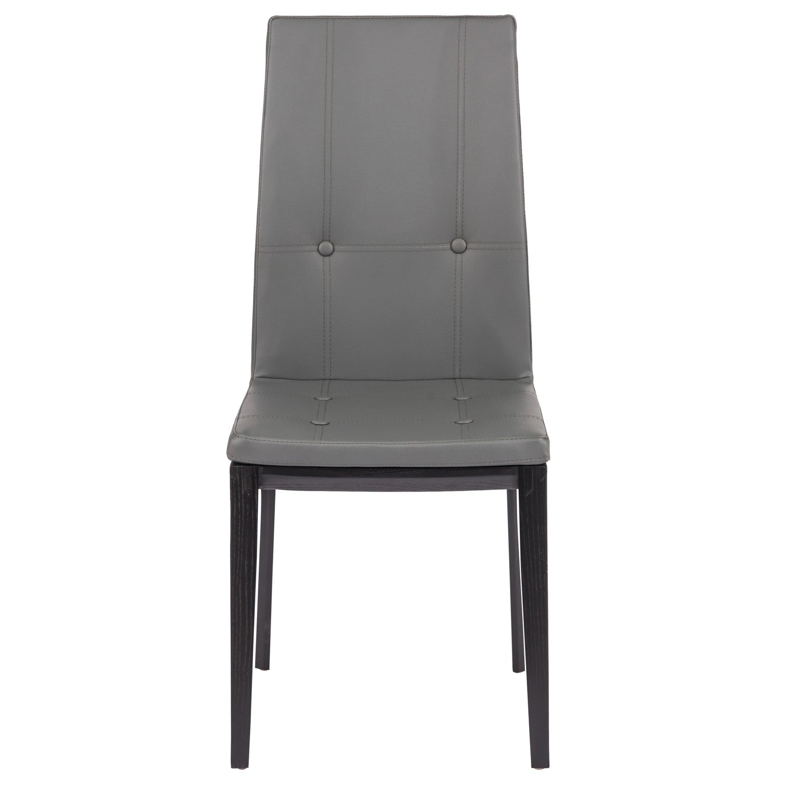 Soleil Grey Vinyl Leather Dining Chair - living-essentials