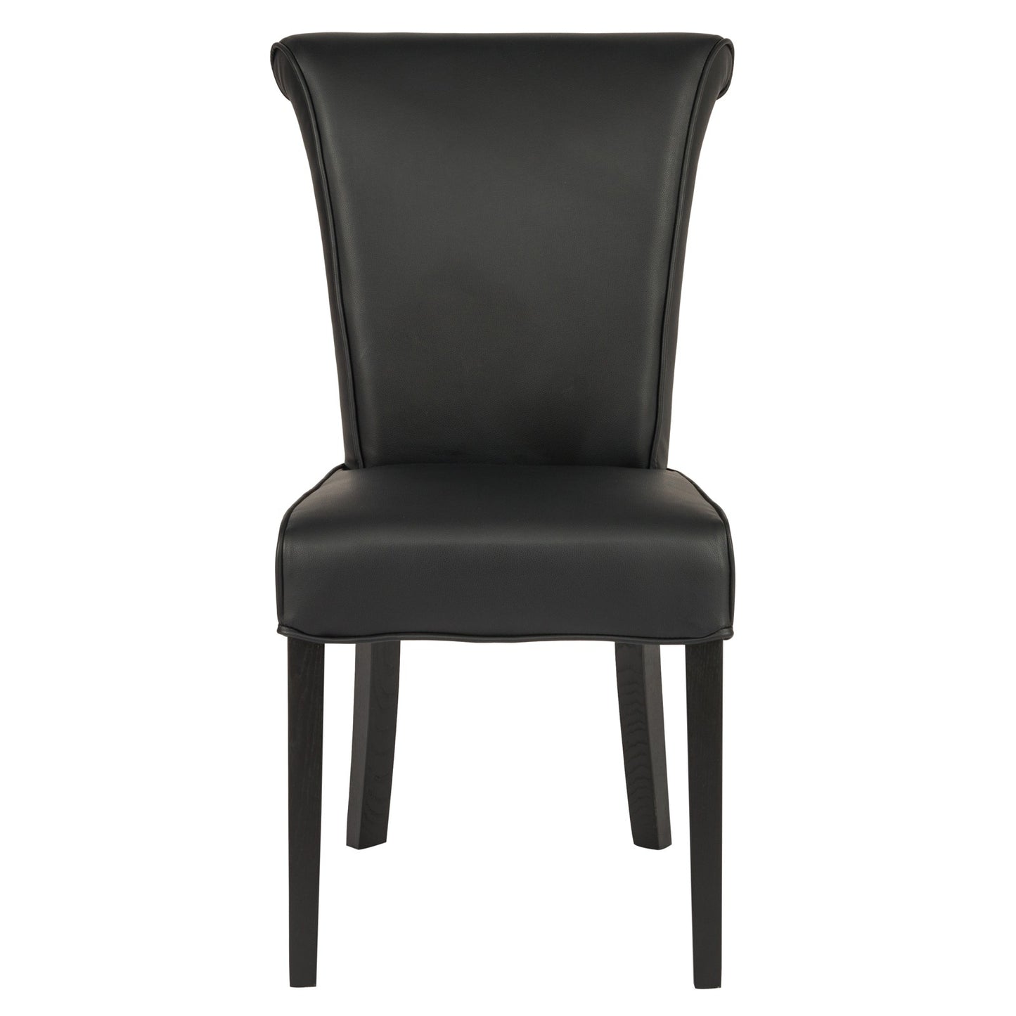 Edith Black Vinyl Leather Dining Chair - living-essentials