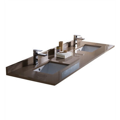 Fresca Oxford 72" Espresso Traditional Double Sink Bathroom Vanity w/ Side Cabinet - living-essentials