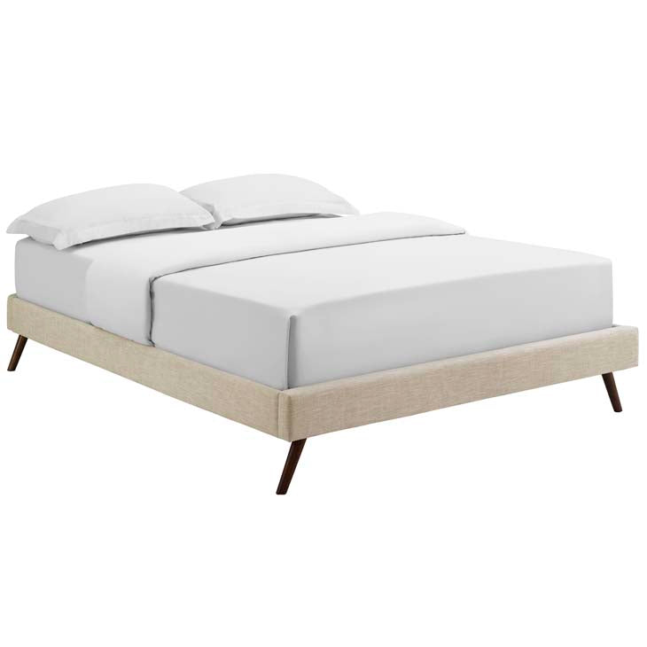 Lona Queen Bed Frame with Round Splayed Legs - living-essentials