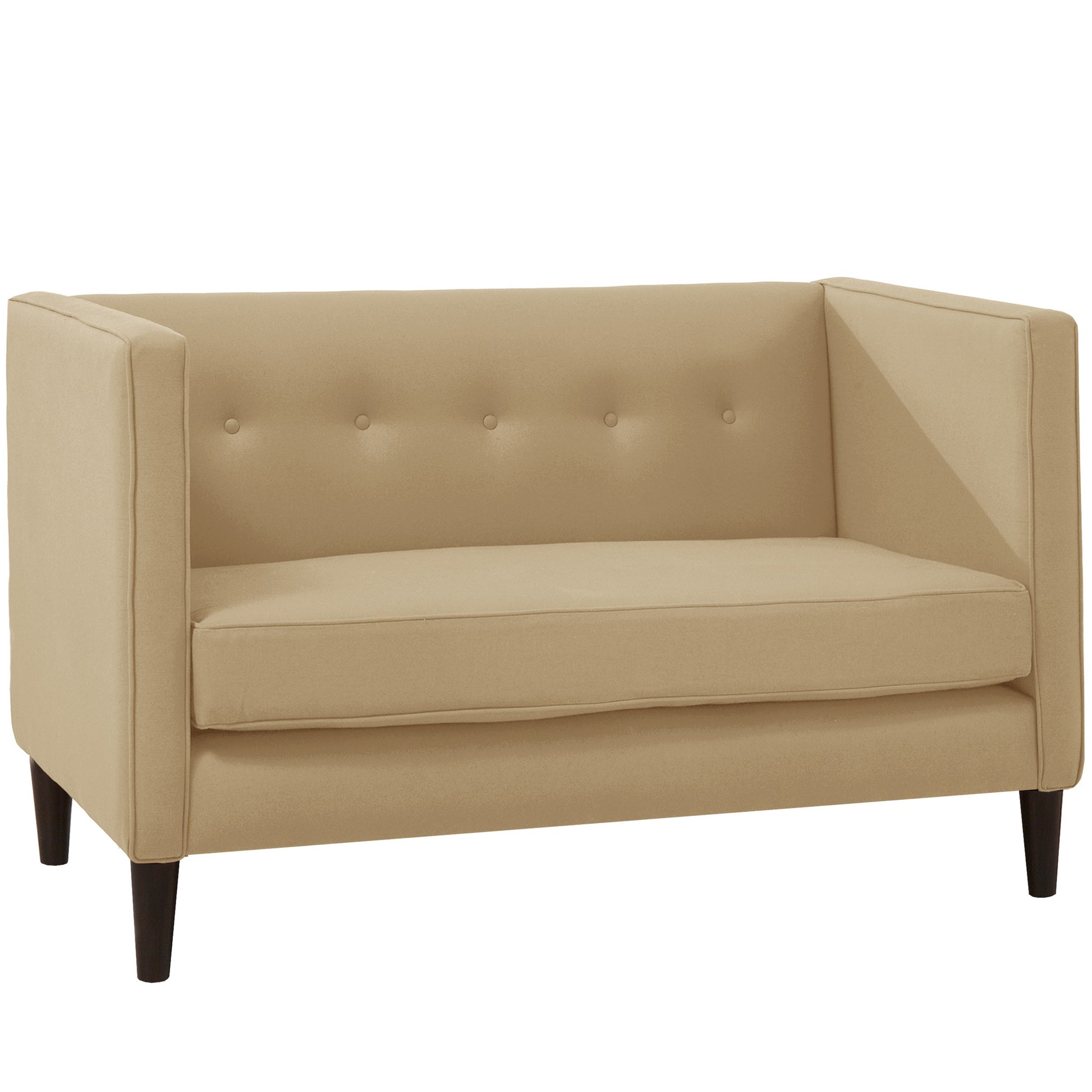 Piper Sandstone Five Button Linen Loveseat - living-essentials